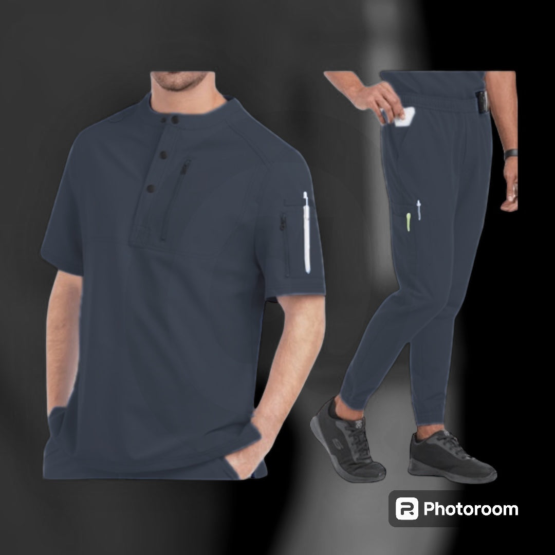 Men's Vitality Quarter Sleeve Scrub Top